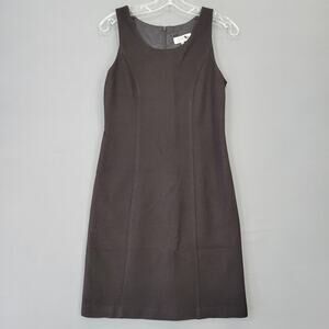 Equation Black Midi Dress Cozy Wool Preppy Sleeveless Scoop Neck Womens Size 10
